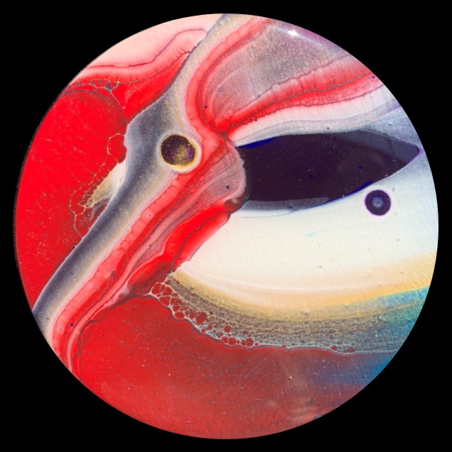 All the Marbles 1 Fluid Art Coaster