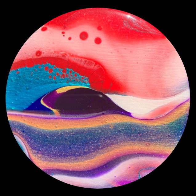 All the Marbles 2 Fluid Art Coaster