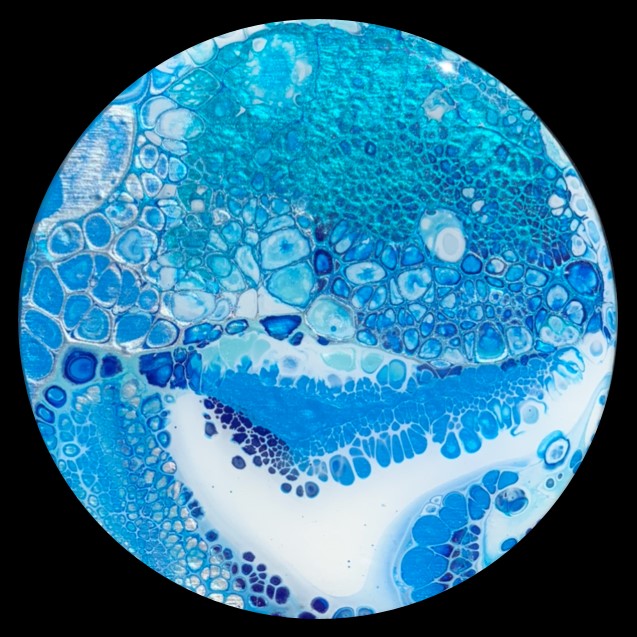 Bubble Bath 3 Fluid Art Coaster