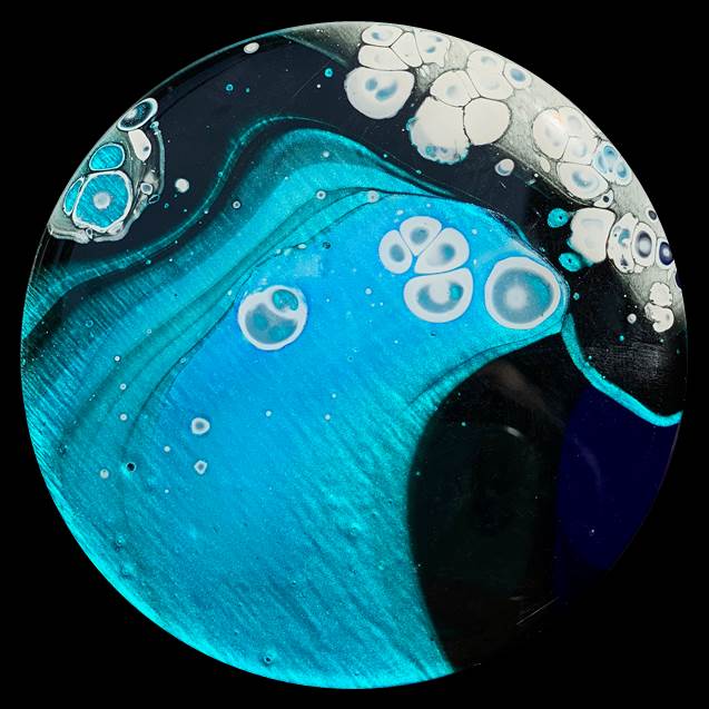 Divide and Conquer 3 Fluid Art Coaster