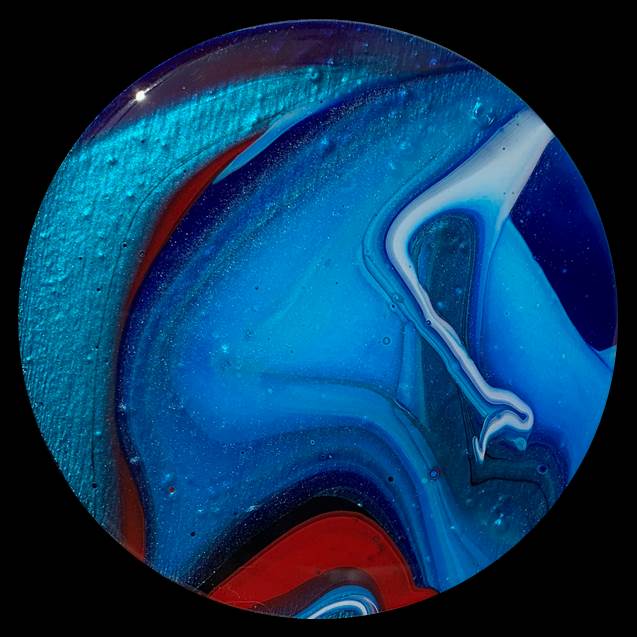 Fire and Ice 6 Fluid Art Coaster
