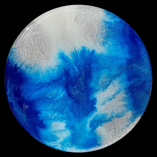 Ice Cave 13 Fluid Art Coaster