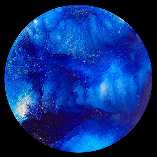 Ice Cave 2 Fluid Art Coaster