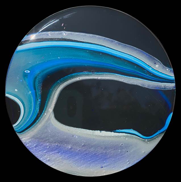 Liquid Ribbons 7 Fluid Art Coaster