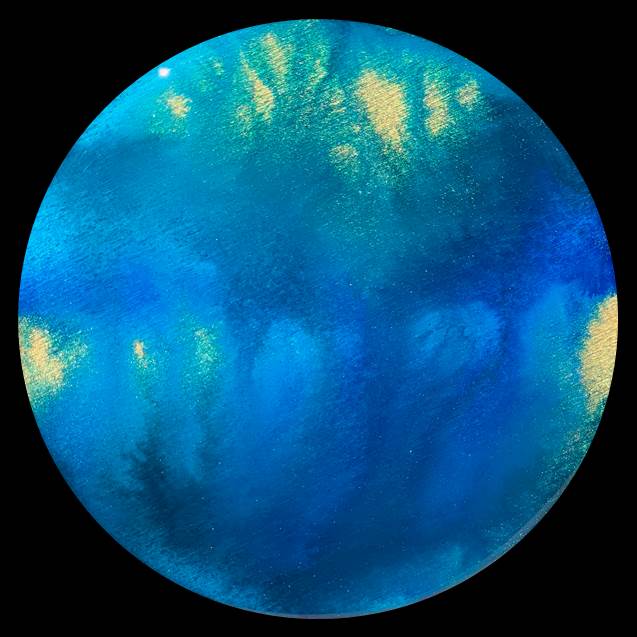 Up Above 2 Fluid Art Coaster