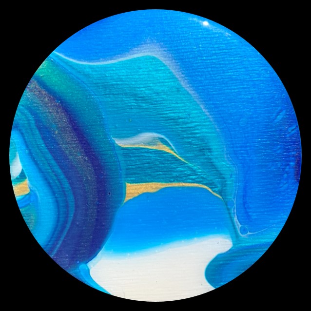Lazy River 1 Fluid Art Coaster