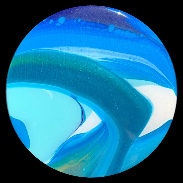 Lazy River 5 Fluid Art Coaster