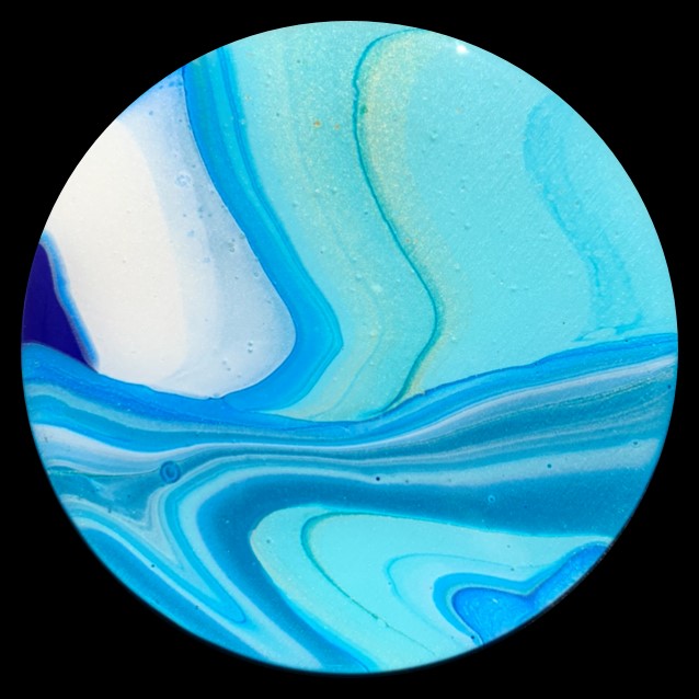 Lazy River 7 Fluid Art Coaster