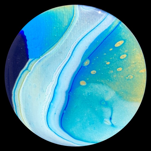 Lazy River 8 Fluid Art Coaster