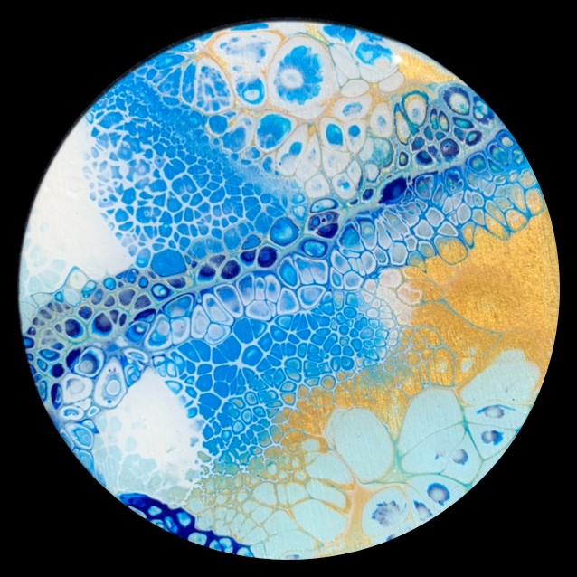 Ocean Floor 3 Fluid Art Coaster