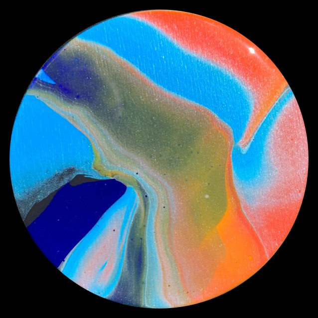Silky Smooth 1 Fluid Art Coaster